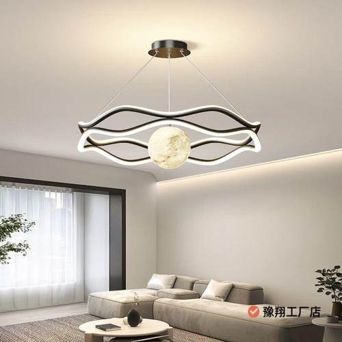 989简灯约现代创意星球网红餐厅客厅吊多色可灯调L3ED照明适合20-