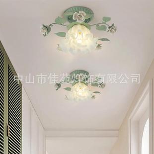 园简741田约阳台灯 玄关年新款 法花式 铃兰复古道走廊过吸顶灯美式