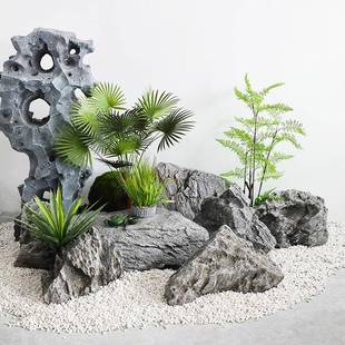 饰仿真石头KXE 件 仿真造景鱼缸假山花园户外庭院石景观摆石室内装