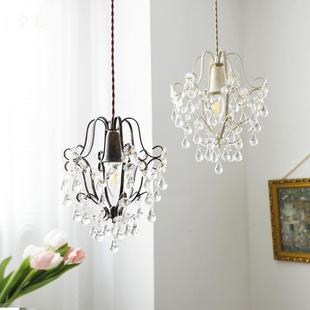 476中古阳台水晶式 室卧床头欧式 吊 复古美花篮水滴9个性 C法式