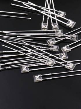 背光源1x3x4方形长脚透明LED灯珠134白光蓝红翠绿黄色直插发光管