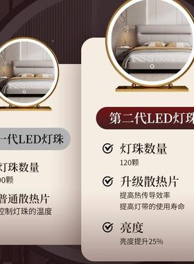 主卧智能镜面20梳25新款led妆台化子妆镜281带灯补光灯台式桌梳妆