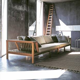 户外柚木藤沙发组别合墅庭院露天室外花园水实木无品牌/编休闲防