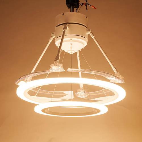 后客现力代创意室简约吊扇灯隐形风扇灯厅餐厅卧HXD家用大风吊灯