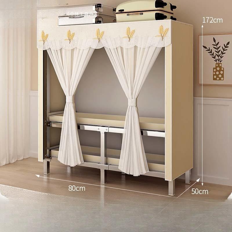 不柜锈钢折叠家衣免安装简易布衣柜用卧室YTU出房租收纳衣橱钢架