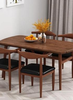 成套餐餐桌椅家用小户桌椅组合早餐CVV店快型长方形桌餐子厅吃饭