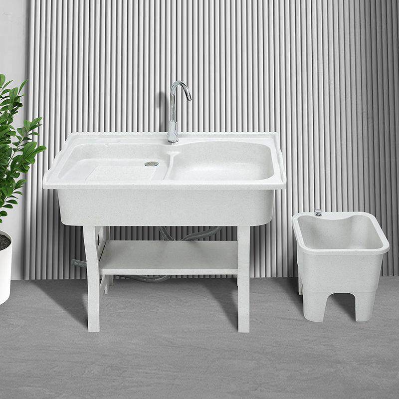 加厚洗石英石室阳成外台家用一体型带搓388板衣池水槽盆