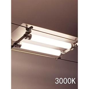 走线灯钢索商灯线灯管轨见描述形灯业办公高亮灯LED管灯架荧光灯