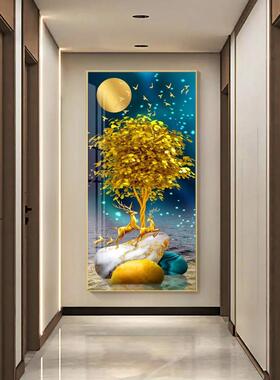 轻奢现代简约玄关装画客厅饰墙餐厅竖LYH1013L版过挂画入户道走廊