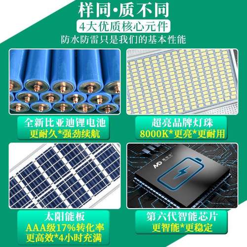 路灯新率农村户ZX-008A外灯防水超亮大功10W200W/40/00W家用庭院