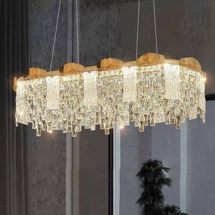 法式 奢水晶吊灯代简现约客厅灯餐厅浪漫奶256油风卧新室房间灯轻