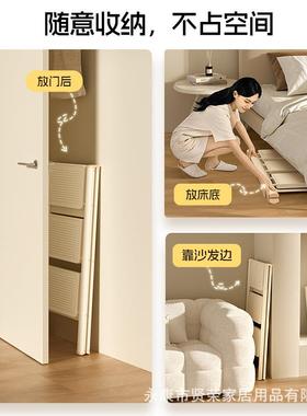 油风家用梯子XR-F3折功叠梯加厚人字梯室内多能置物花楼架梯凳加