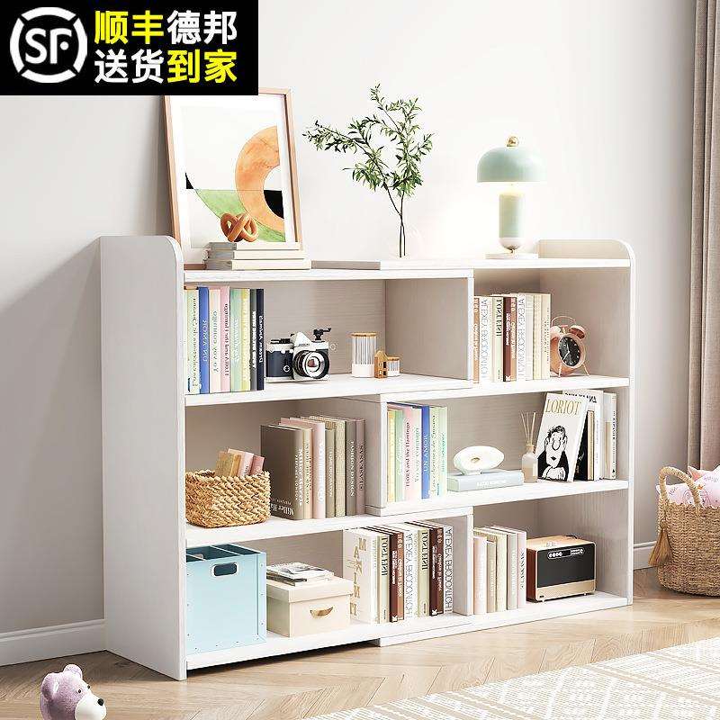 源头实木儿童书架置物架落地简易书柜架子客厅储物柜多层转角收纳