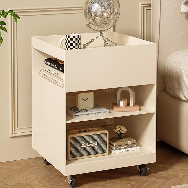 北欧风可移动卧室床头柜收纳柜简约现代创意边几小型储物柜奶油风