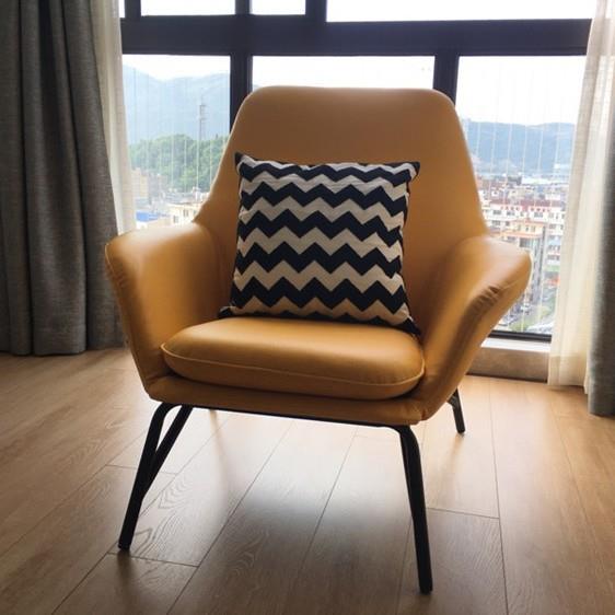 北欧设计师创意会客接待洽谈椅单人休闲沙发椅子客厅阳台躺椅