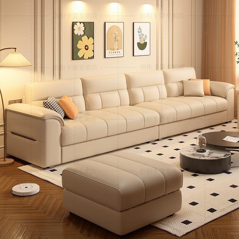 2025新款直排贵妃组合棉麻布艺沙发客厅懒人大小户型猫抓皮沙发