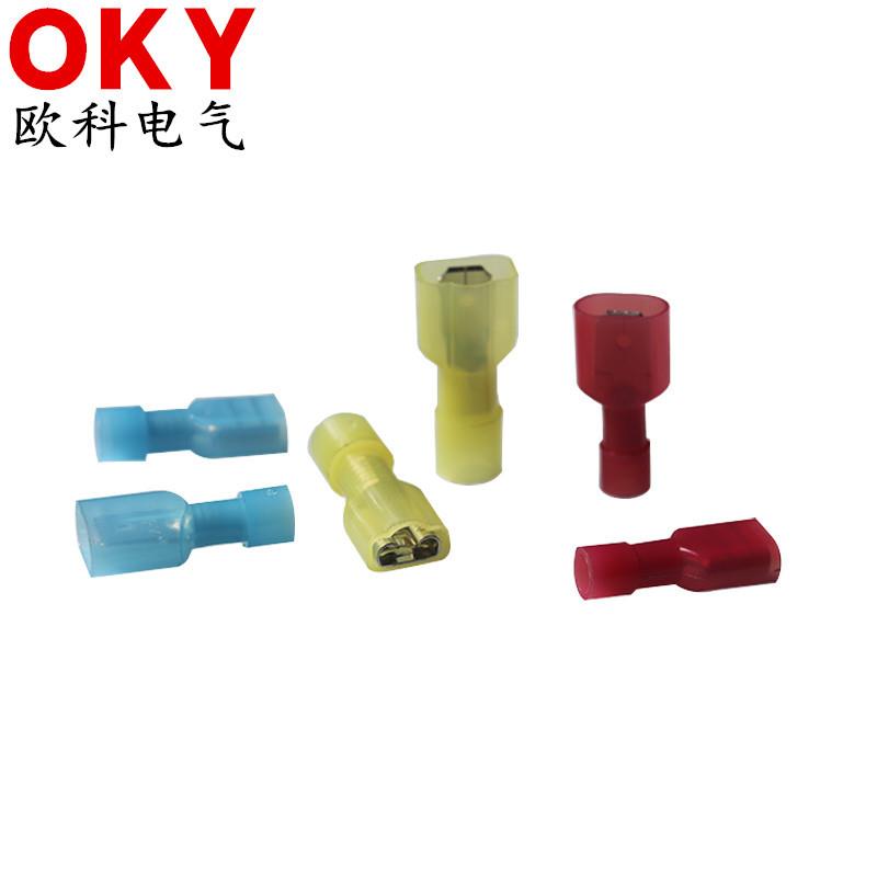 FDFN1.25-250 冷压接线端头 6.3插簧4.8插片2.8尼龙母全绝缘端子