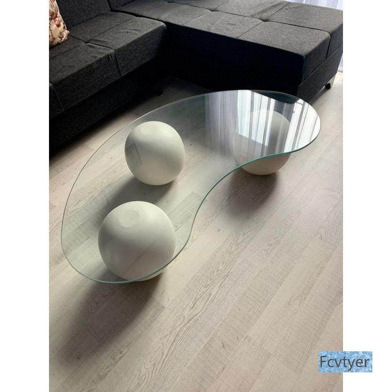 简约腰果圆形客厅钢化玻璃奶油2025泡茶桌创意风茶几小户型新,鲜花速递/花卉仿真/绿植园艺,割草机/草坪机,淘宝优惠券,粉丝福利购,淘宝优惠卷