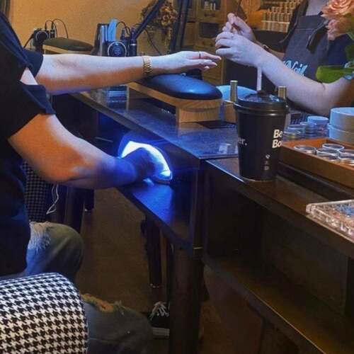 美式约古实木美甲桌椅套252装器单双人简吸复尘网红美甲台桌子经济型