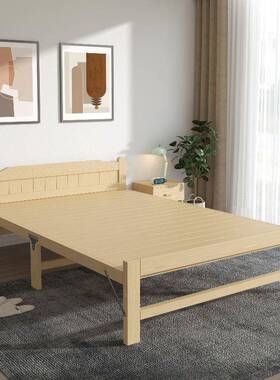 午实折叠床办木公室休简9WMA0人单人床成人14双人家用出租房收藏