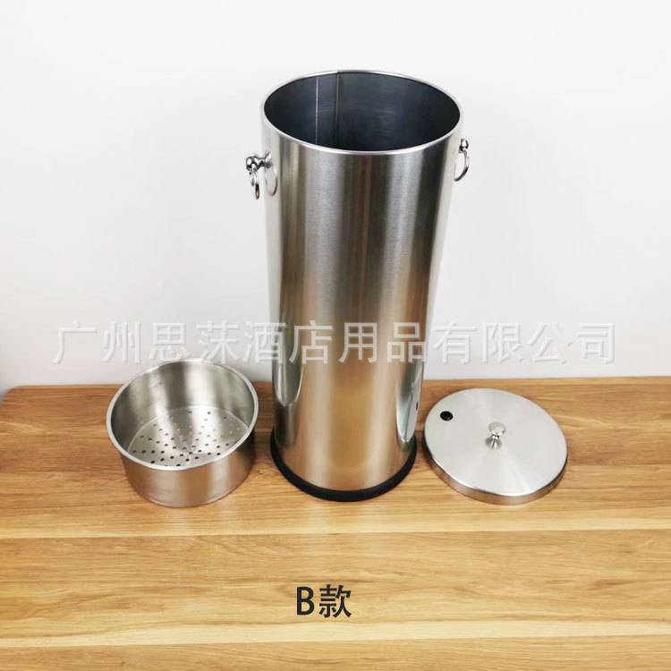 不锈钢茶水桶大号茶渣垃圾桶隔渣桶茶道接水桶过滤桶废水废渣桶小