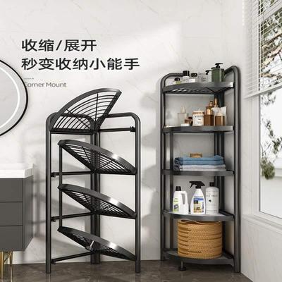 浴室RYG置物地架落厕所转角三∝角夹缝家用卫生收间脸盆墙角储物
