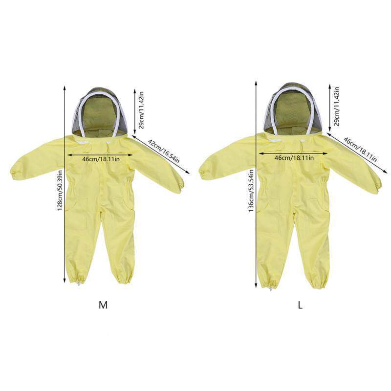 口型护服黄色纯棉防儿MJW童连儿体衣童防蜂服太空服出防蜂帽