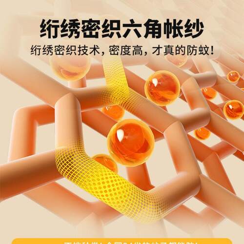底蚊帐家安用童卧室202yr7181235新款婴儿全防摔加密防蚊免装单人
