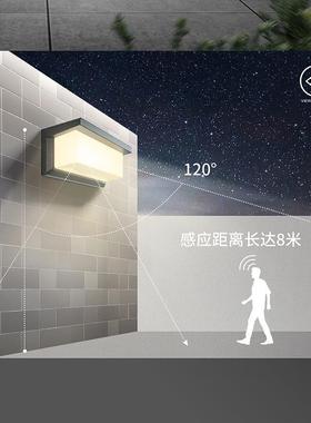 太阳能感应孔灯L形铸铝亚克力走廊门口壁免打简约装饰压SS-L001XL