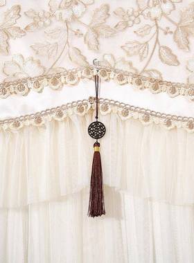 蕾丝门帘室厨房卧生间断帘卫隔四XXU季家用不透防蚊纱帘遮挡帘子