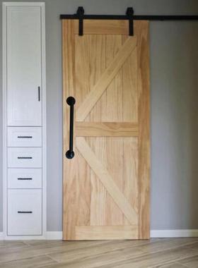 拉美式移门长拉手仓门DM-33015把老手式木门店谷门工业风铁艺黑色