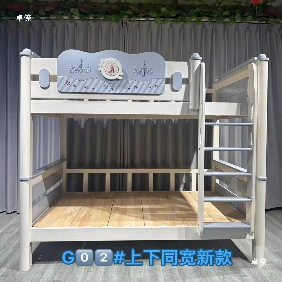 全实木下子母床高低床双床上同宽儿童床蓝床色tbG02粉色层上下铺