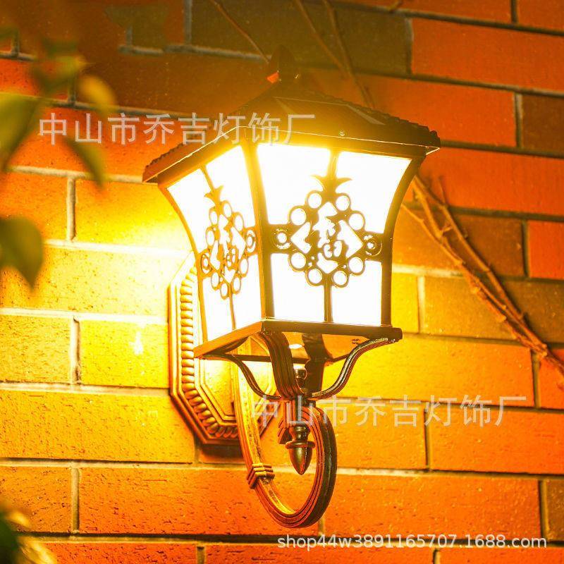 太阳能壁灯家外517用户外防水庭院灯LED欧式围墙灯室灯露台墙壁门