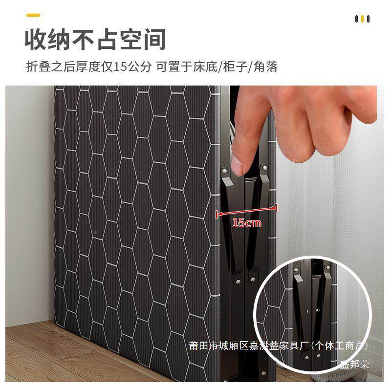 厂家折床单人床折叠双人床出叠租屋简床易午可铁艺a15休床家用木