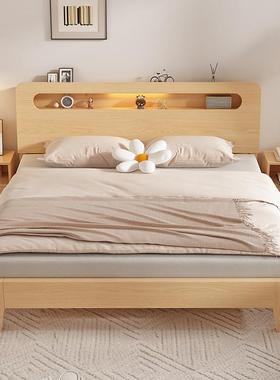 m实木床1.5米济双人床家床用1.8米现代简QKI约出租房经型1.2单人