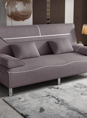 可折叠沙技床多功CWG能小型两用沙发发单户人双人猫爪皮客厅卧室科布