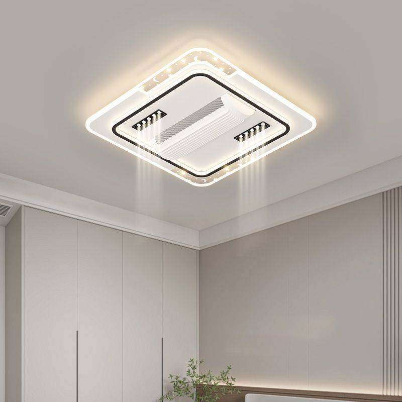 无叶风扇灯吸顶灯客厅卧室灯现代三色智能语音外贸可选110V英文50