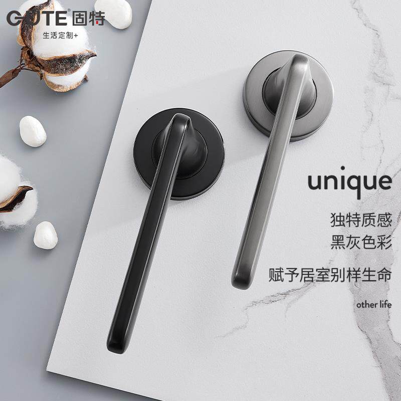 内?门304不锈钢卧室锁室房木门磁F77HT6T6吸静音门锁卫生间门把手