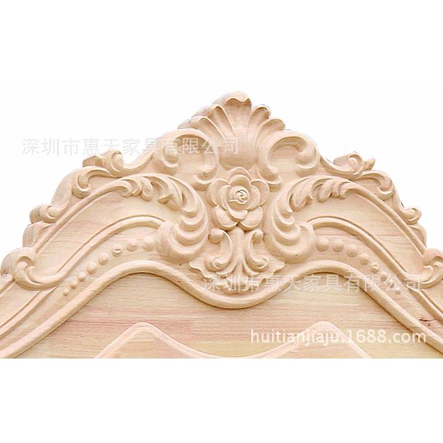 欧床式胚家具18122#、8.装8米橡木全实木双人床白茬家建白材白胚