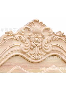 欧床式胚家具18122#、8.装8米橡木全实木双人床白茬家建白材白胚