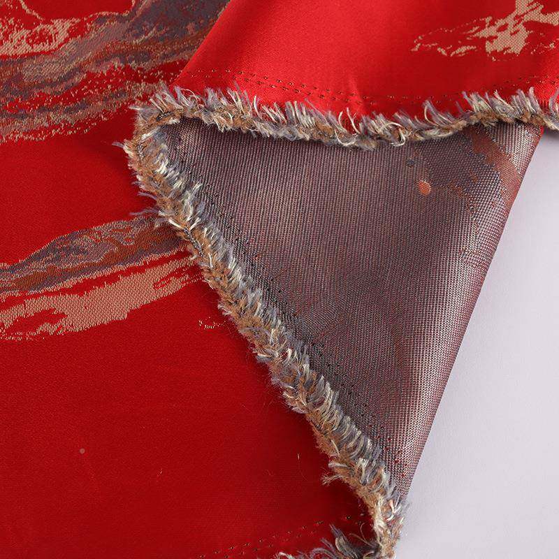 织花面料山水如画涤纶窗帘枕沙发桌2123色布提布料坐垫靠垫装抱饰