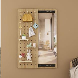 隐穿衣镜可关099闭全挡身家用隐藏式 推拉镜子镜洞洞板遮玄关试形