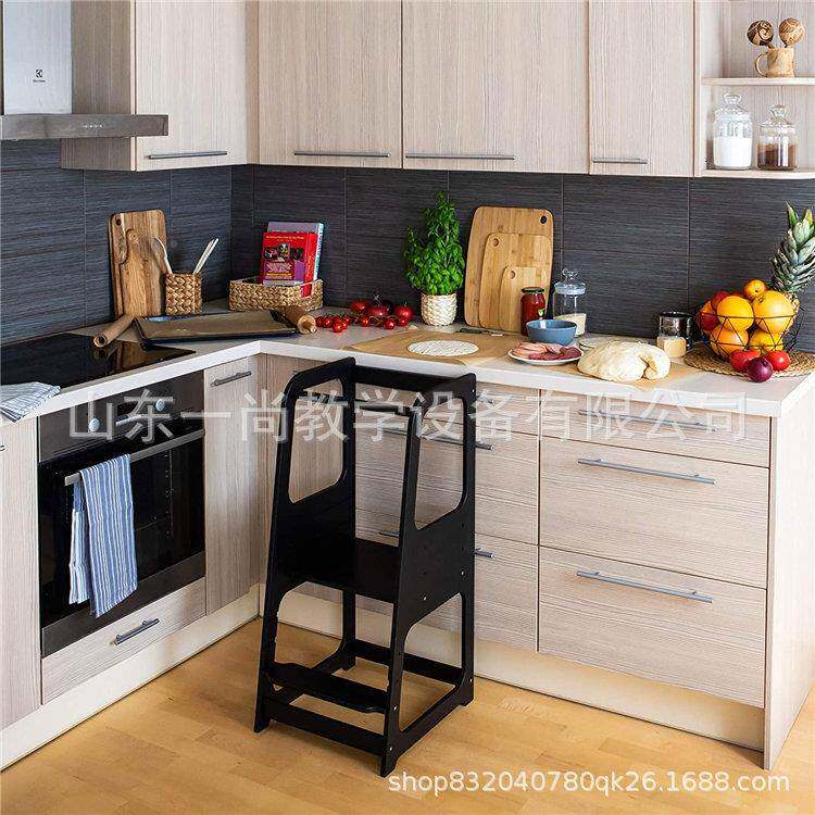 宝宝脚踏凳儿n童洗手踩梯洗漱台脚凳实lear860nig木tower蒙氏学习