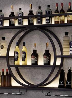 网红酒架铁艺置壁挂酒柜物XZD架酒子红展示架客厅式酒吧餐厅装饰