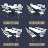 可叠桌子摆摊外便折携简易家塑料F9H6SJ7J学用习书桌长户条桌椅长