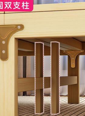 折叠实木90cm单床LHP人床办公室午休床.家床用12米硬板木质租房小