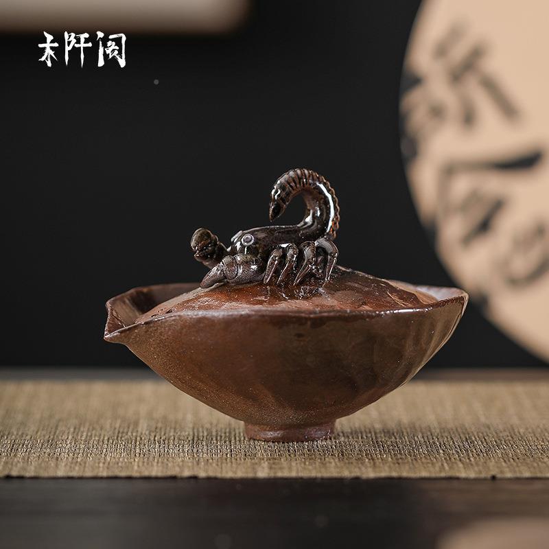 木式BL002阡阁创工意日茶器具茶壶手柴烧陶瓷手抓壶泡茶女性小清