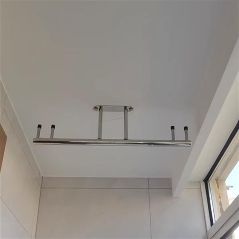 阳台固定式晒衣架不锈钢顶装支架晾衣杆基座吊杆吊座阳光房晾衣架