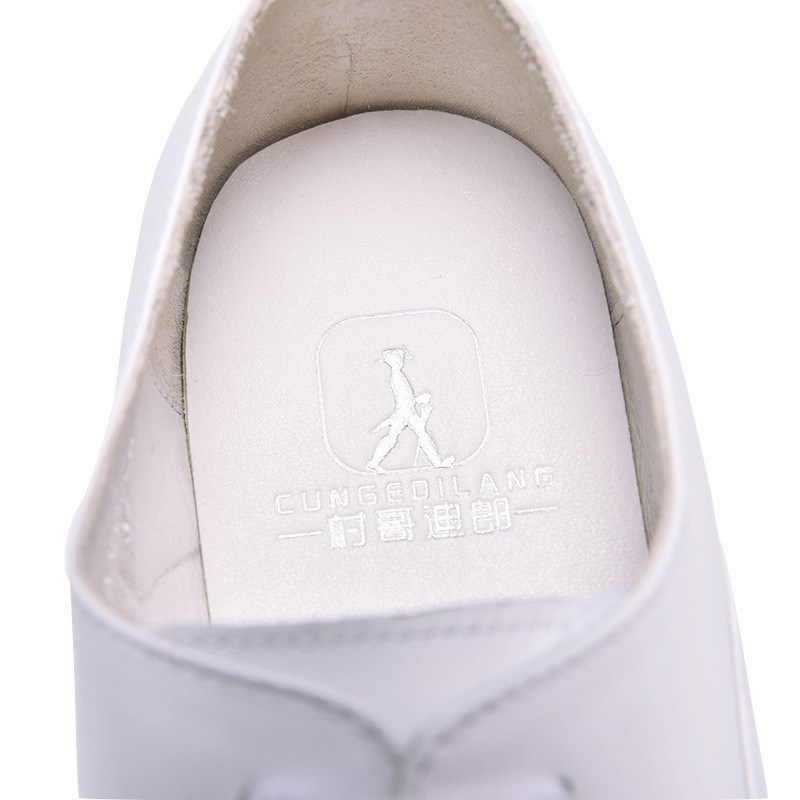 男士白色皮鞋头层英伦韩版商务正装男鞋单鞋男皮鞋