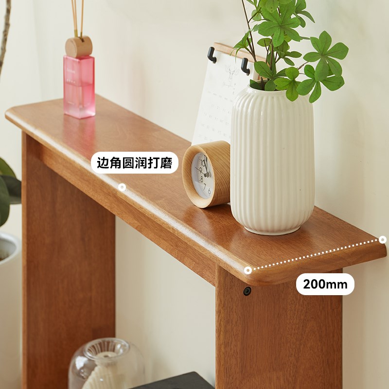 实木玄关桌入户正对门玄关台新中式客厅走廊条案超窄靠墙条几案台